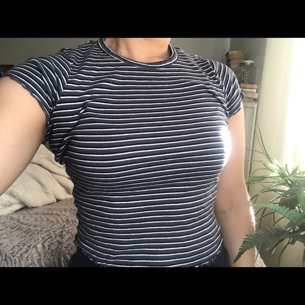 Striped Forever 21 Crop Top